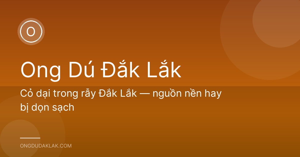 Cỏ dại trong rẫy Đắk Lắk — nguồn nền hay bị dọn sạch