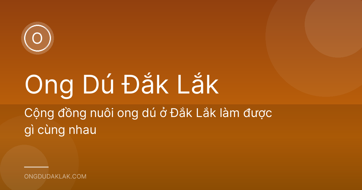 Cộng đồng nuôi ong dú ở Đắk Lắk làm được gì cùng nhau